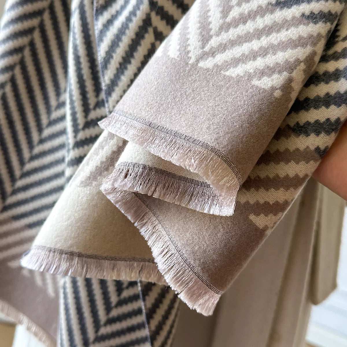 Raw Hem Soft Scarf