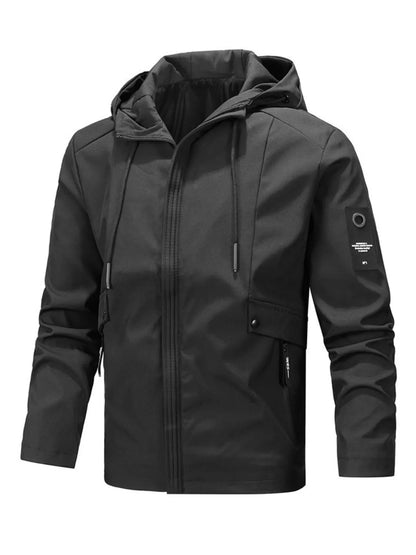 Men's Plus Size Casual Hooded Windproof Jacket