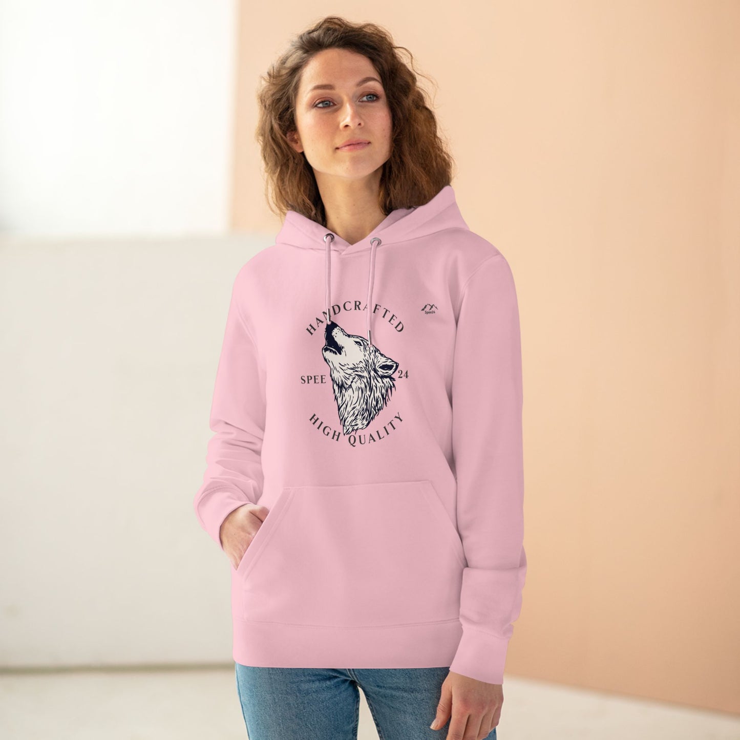 HD-052ML-24 Howling Wolf Hoodie Wolf Art Wilderness Howl Design