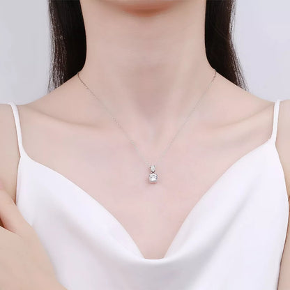 1 Carat Moissanite 925 Sterling Silver Necklace
