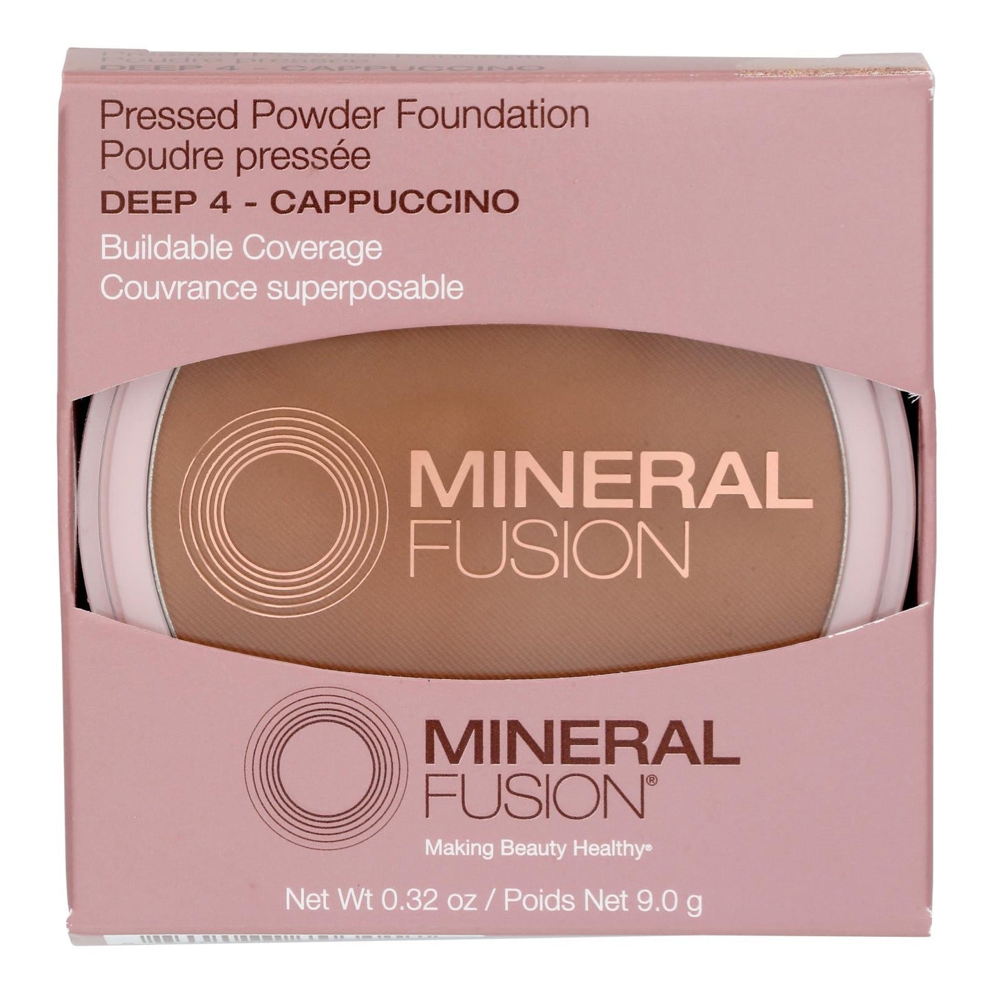Mineral Fusion Pressed Base Makeup - Deep, 0.32 Oz (Pack of 4)