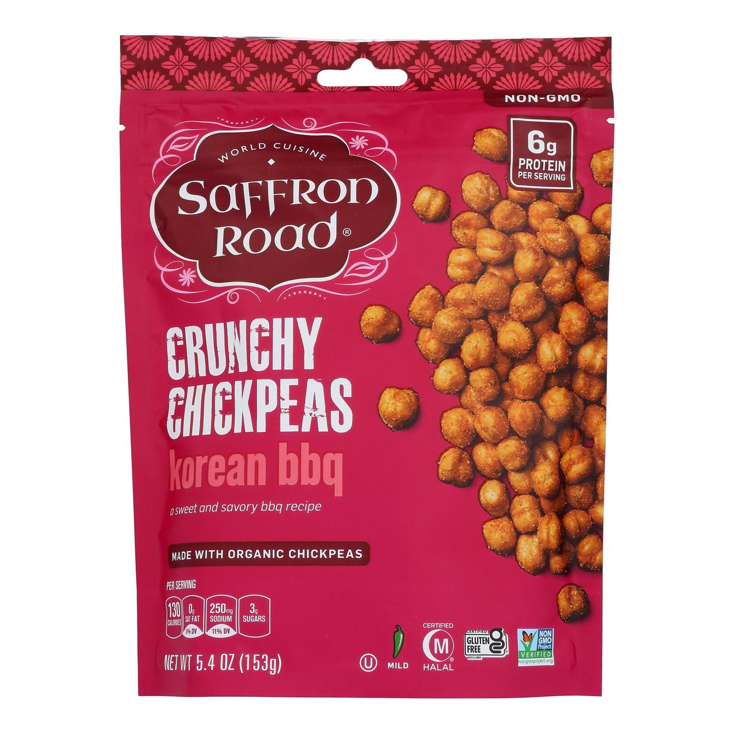 Saffron Road, Crispy Korean BBQ Chicken, 6 Packs, 5.4 oz Each