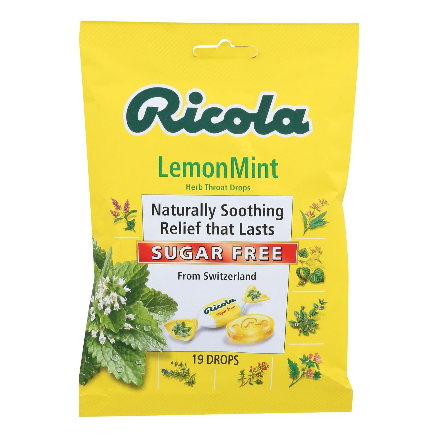 Ricola 19 Ct Sugar-Free Lemon Mint Cough Drops (8-Pack)