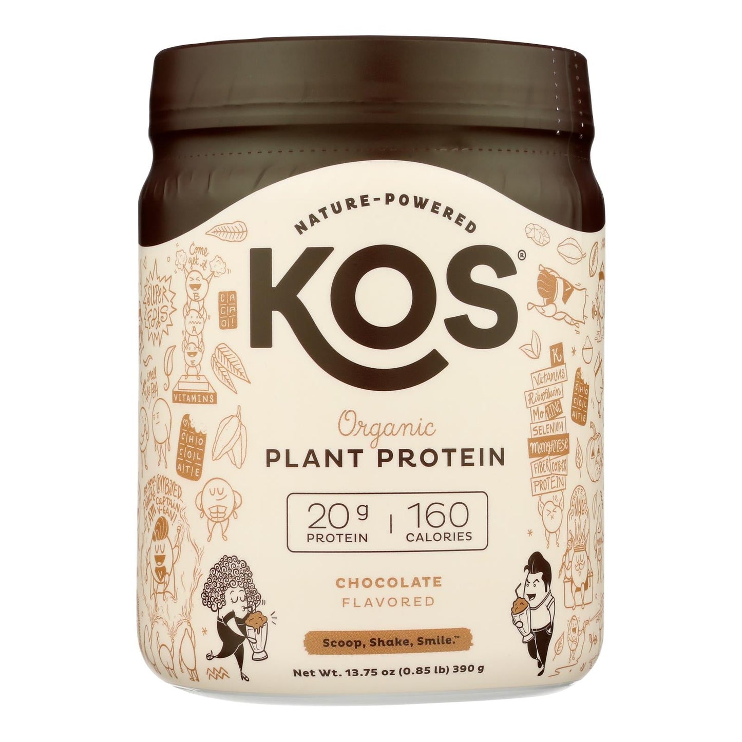 Kos Chocolate Protein Powder - 13.75 Oz