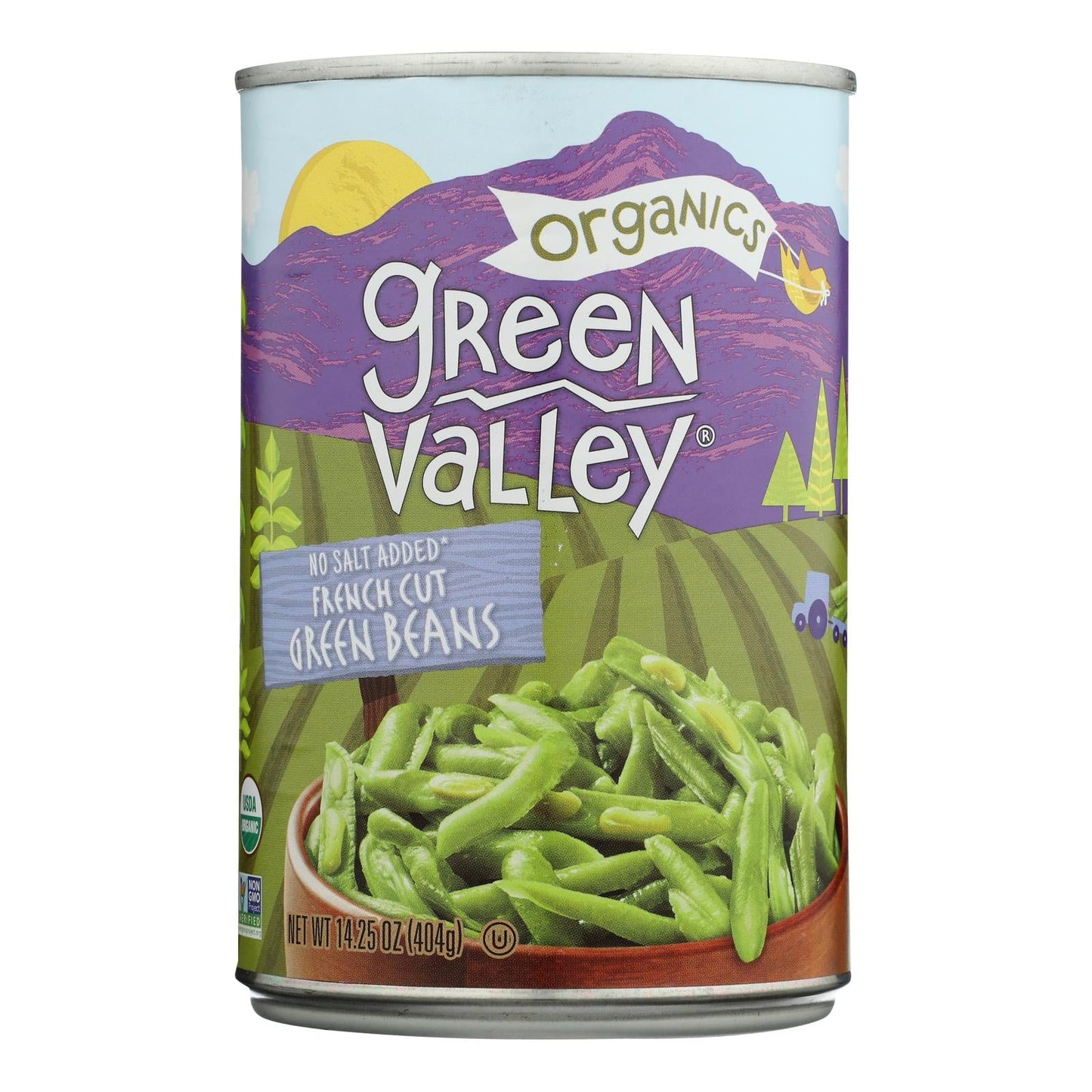 Green Valley Organics French Style Green Beans, 14.25 oz, Pack of 12