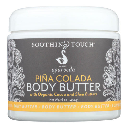 Soothing Touch Body Butter, Indulgent Pina Colada Aroma, Nourishing Hydration for Glowing Skin - 13 Oz