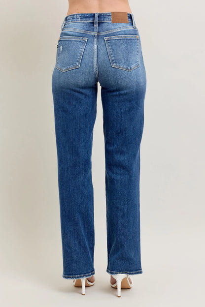 Judy Blue Full Size High Waist 90's Straight Leg Jeans Plus Size