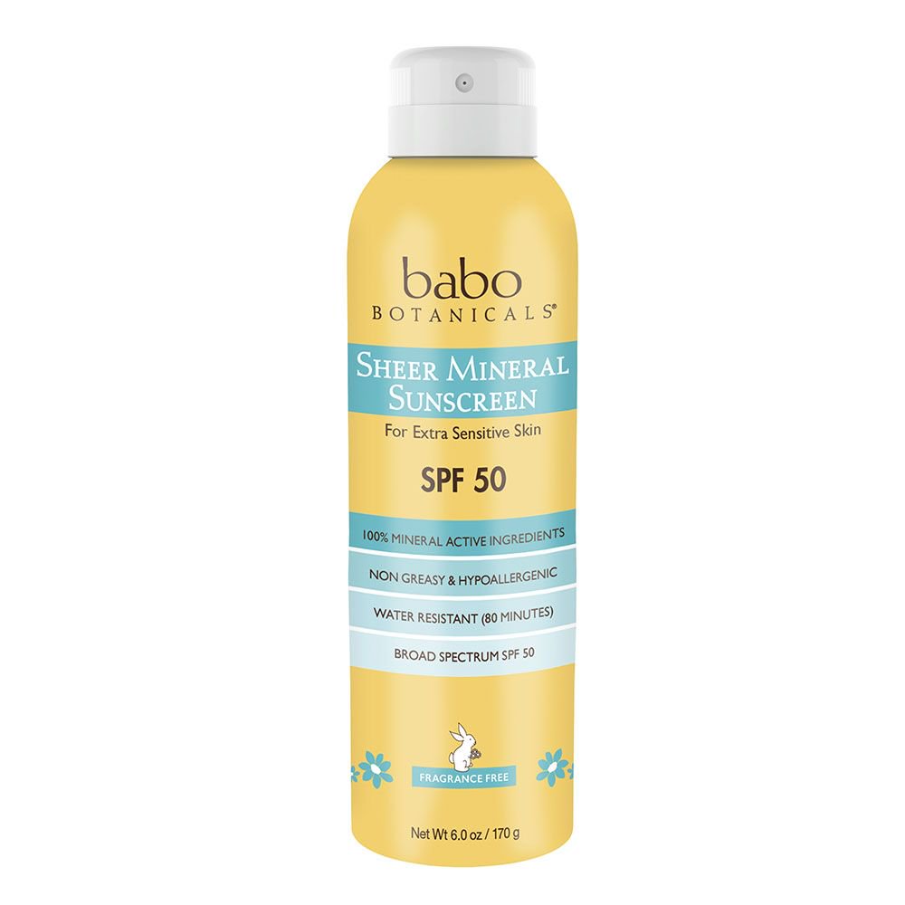 Babo Botanicals Sheer Spray Sunscreen SPF 50 - 6 Oz