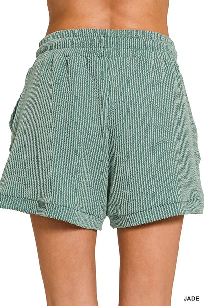 Zenana Raised Rib Cap Sleeve Top & Shorts Set