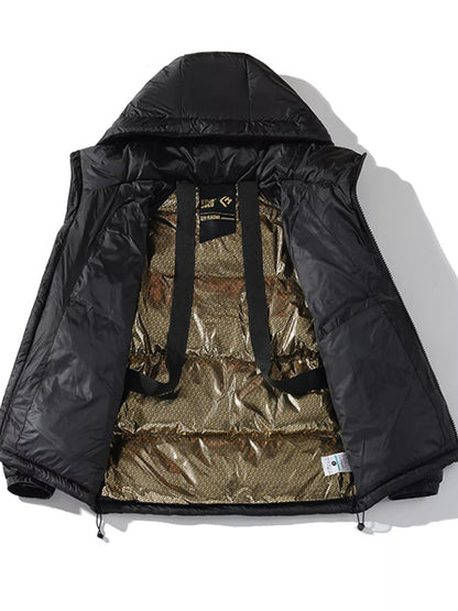 Men's Plus Size Hooded Lightweight Puffer Jacket