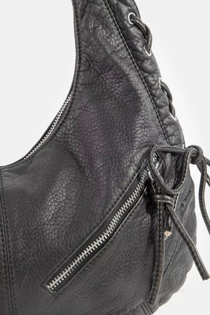Fame Larger Leather Crescent Shoulder Bag