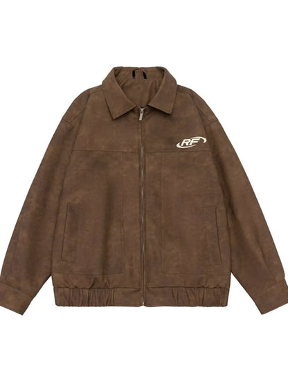 Men's Plus Size Wash Zip-Up Jacket