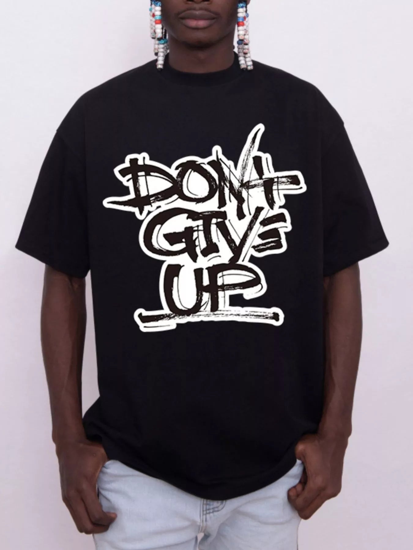Men's Letter Graphic Crew Neck T-Shirt