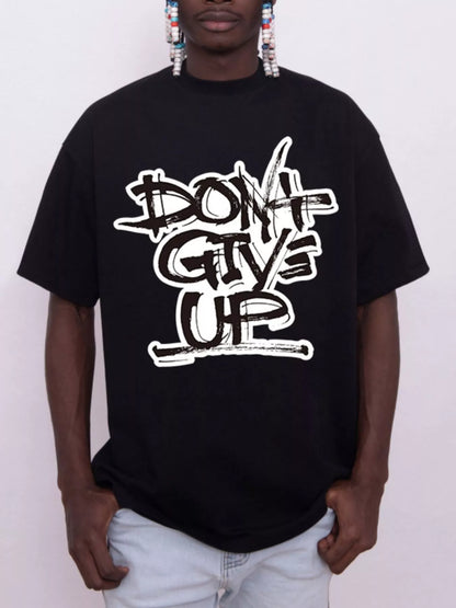 Men's Letter Graphic Crew Neck T-Shirt