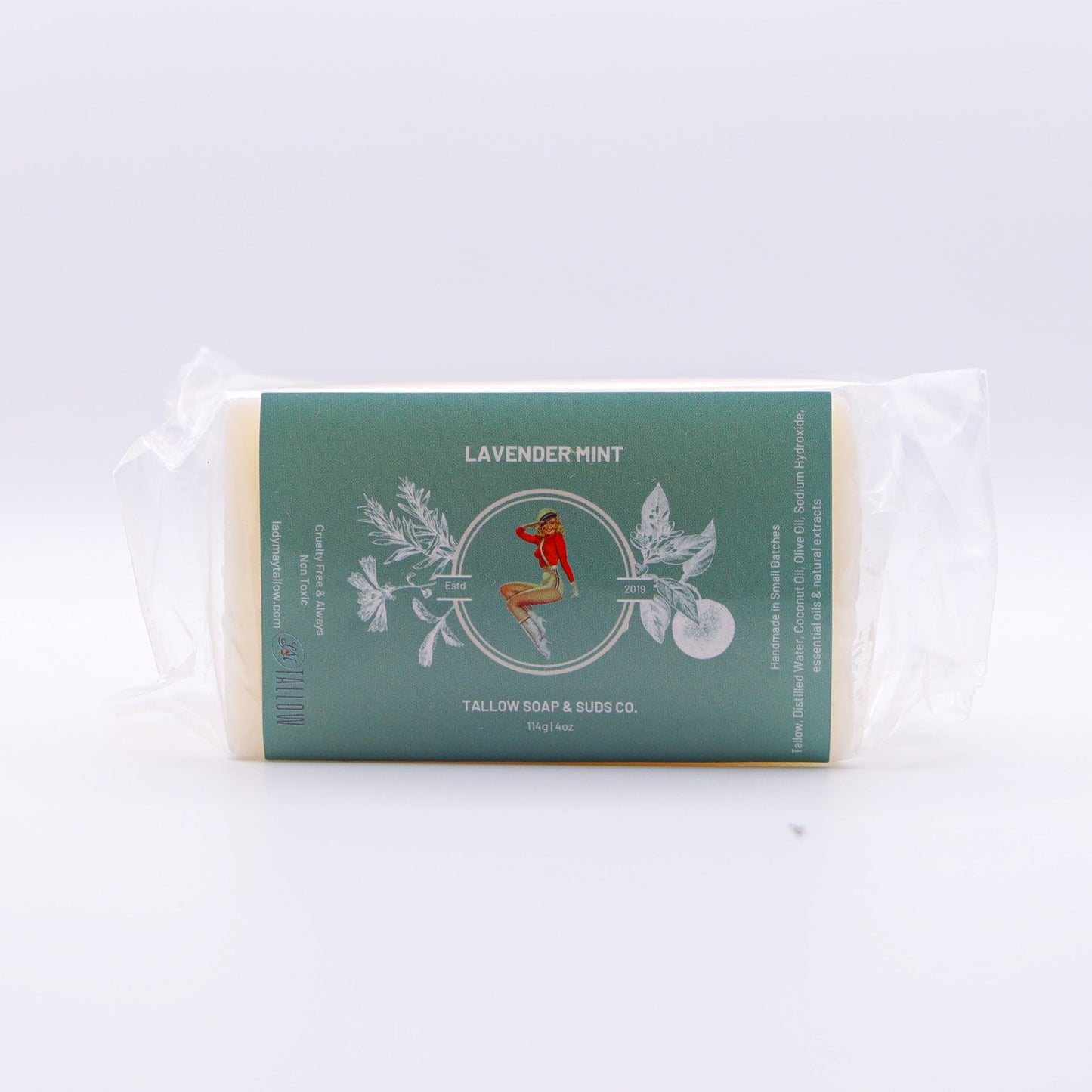 All-Natural Tallow Soap – Lavender Mint & Unscented | Non-Toxic Bar Soap With Tallow