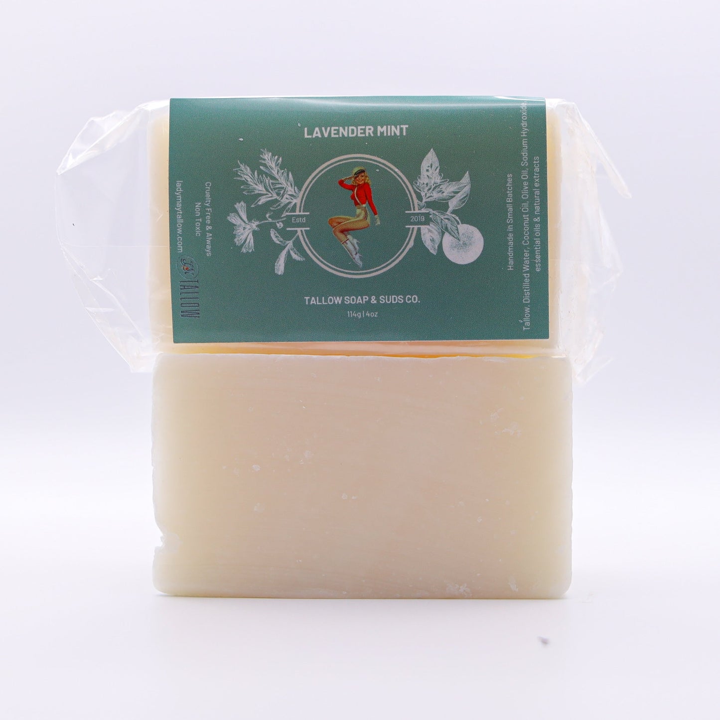 All-Natural Tallow Soap – Lavender Mint & Unscented | Non-Toxic Bar Soap With Tallow