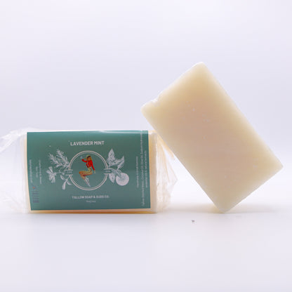 All-Natural Tallow Soap – Lavender Mint & Unscented | Non-Toxic Bar Soap With Tallow