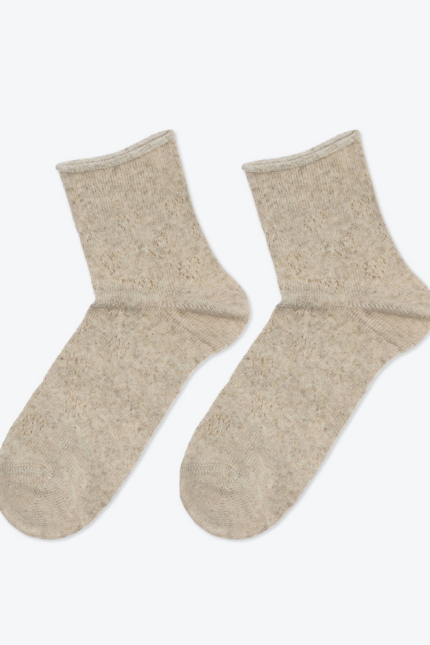 Cotton Linen Socks Conte Classic 542 - Hearts Pattern
