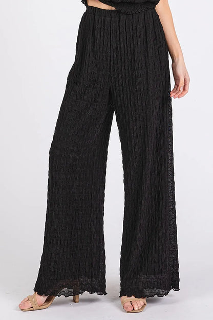 Mittoshop Textured Stretchy Crop Tank and Pants Set
