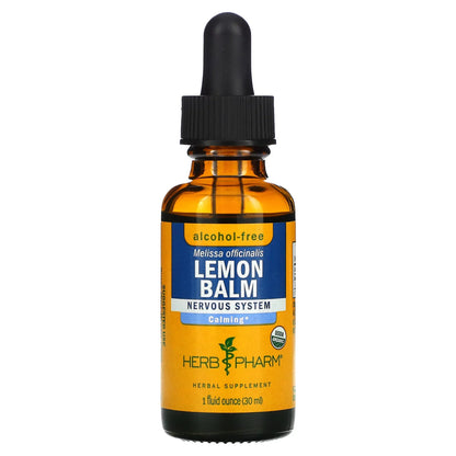 Herb Pharm Lemon Balm Glycerite, 1 oz, Alcohol-Free Herbal Extract for Calm & Relaxation