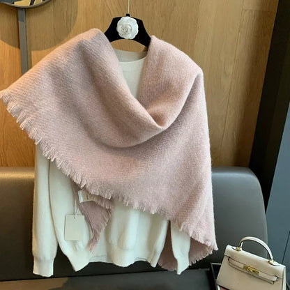 Thick Tassel Triangle Shawl Scarf