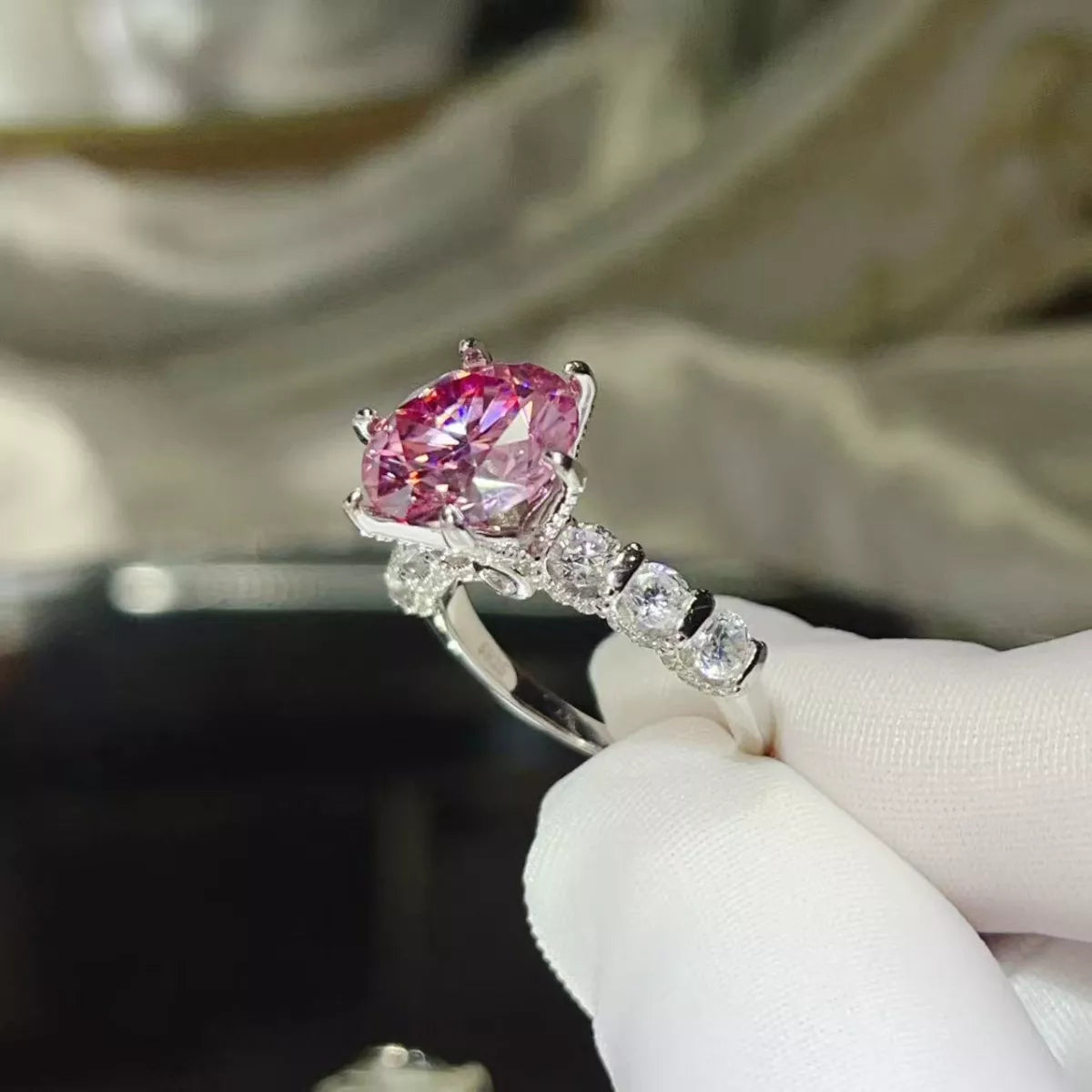 5 Carat Moissanite 6-Prong 925 Sterling Silver Ring