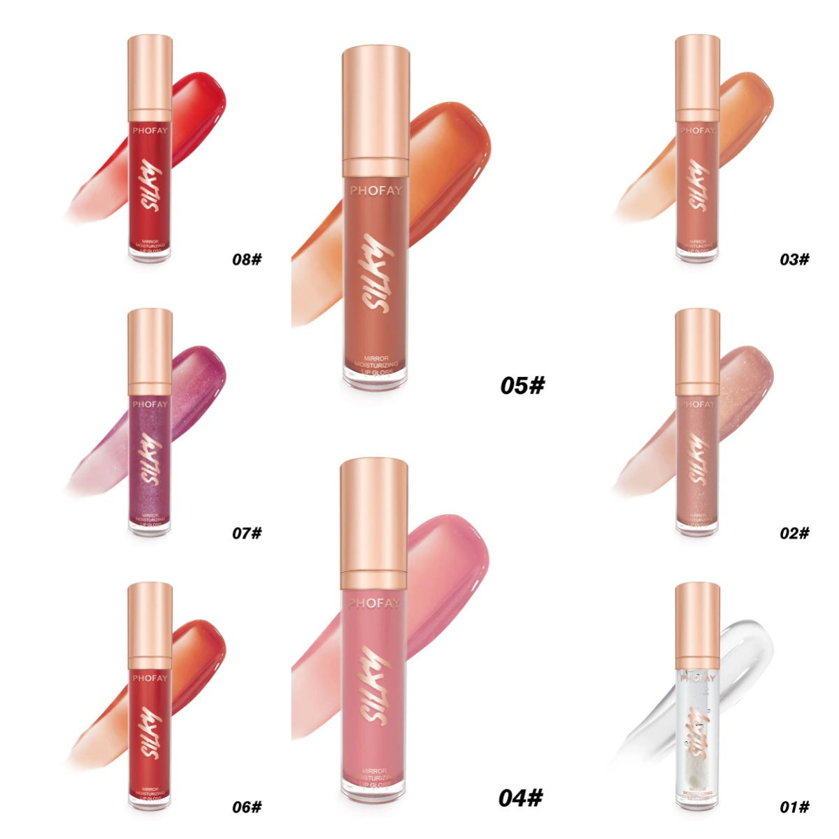 Phofay Non-Sticky Moisturizing Mirror Lip Gloss – 7.5ml