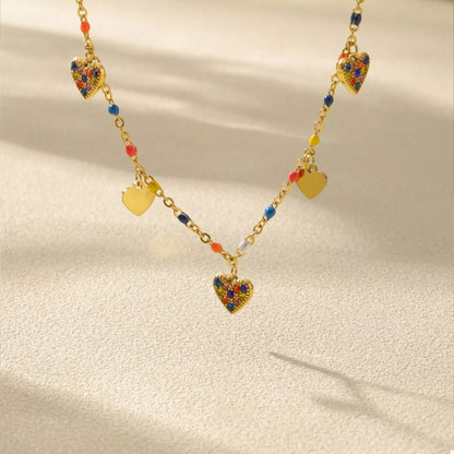 18K Gold-Plated Heart Charm Necklace