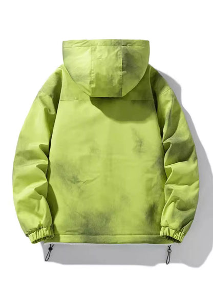 Men's Full Size Hooded Fleece Lined Windproof Jacket Plus Size
