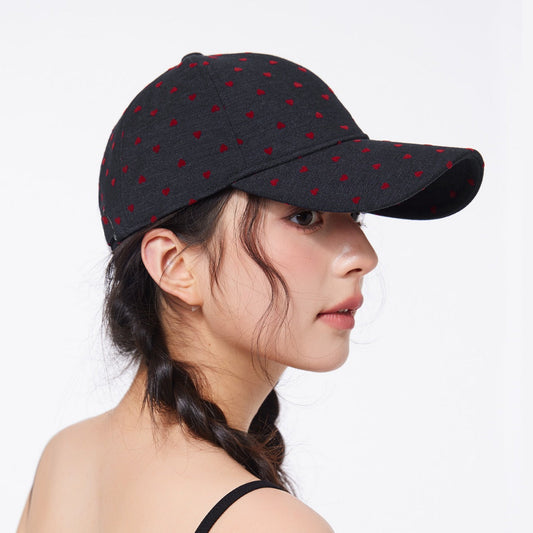 Heart-Patterned Casual Baseball Cap