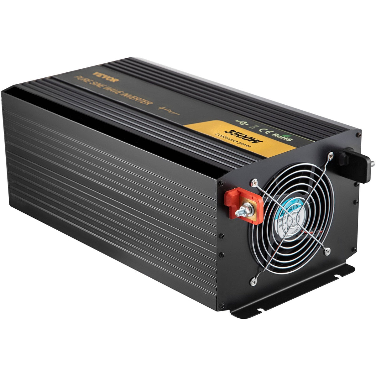 Pure Sine Wave Inverter 3500 Watt Power Inverter, DC 12V To AC 120V Car Inverter, With USB Port LCD Display Remote Controller And AC Outlets For RV Truck Car Solar System Travel Camping