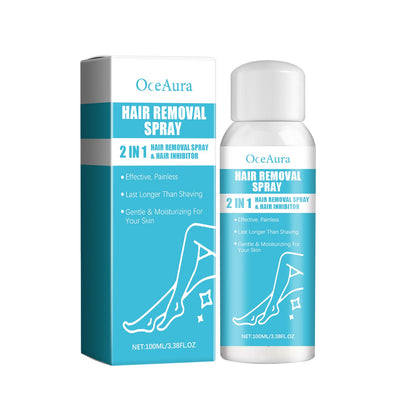OceAura Hair Removal Spray Refreshing Moisturizing Gentle Smooth Hand Hair Leg Hair Skin Gentle Formula Hair Removal Spray