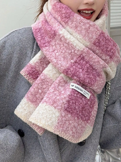 Plaid Pattern Winter Scarf
