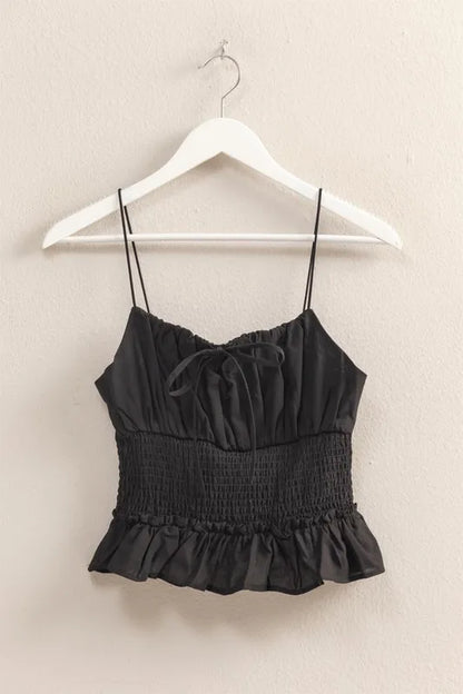 HYFVE Poplin Smocked Waist Summery Cami Top