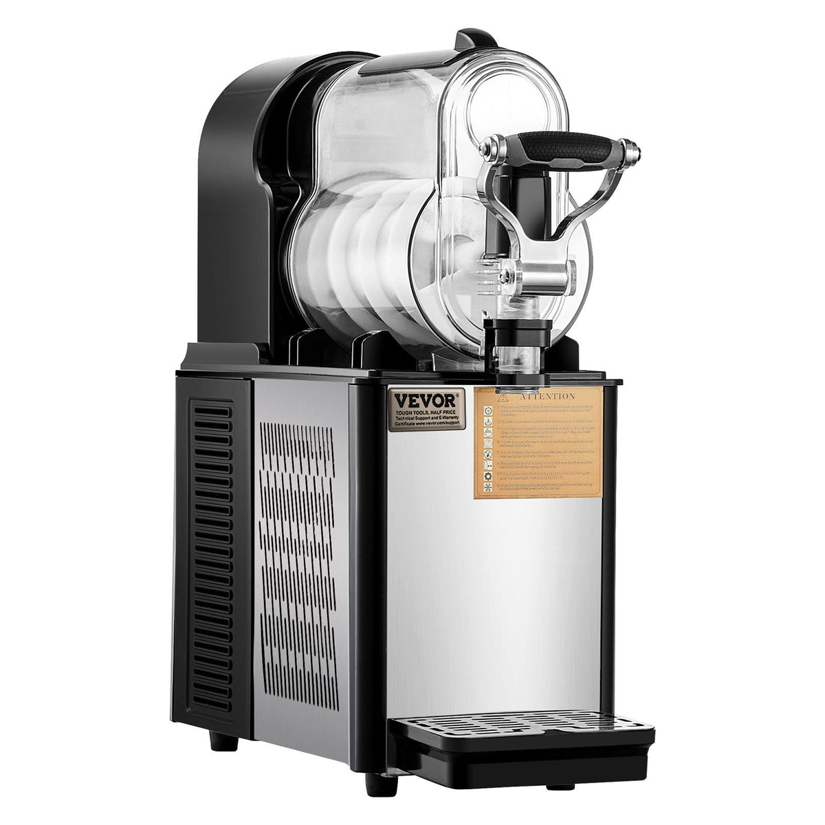 Commercial Slushy Machine, 3L Single Bowl Slush Drink Maker, 330W Drink Machine With Temperature Preservation, Stainless Steel Home Slush