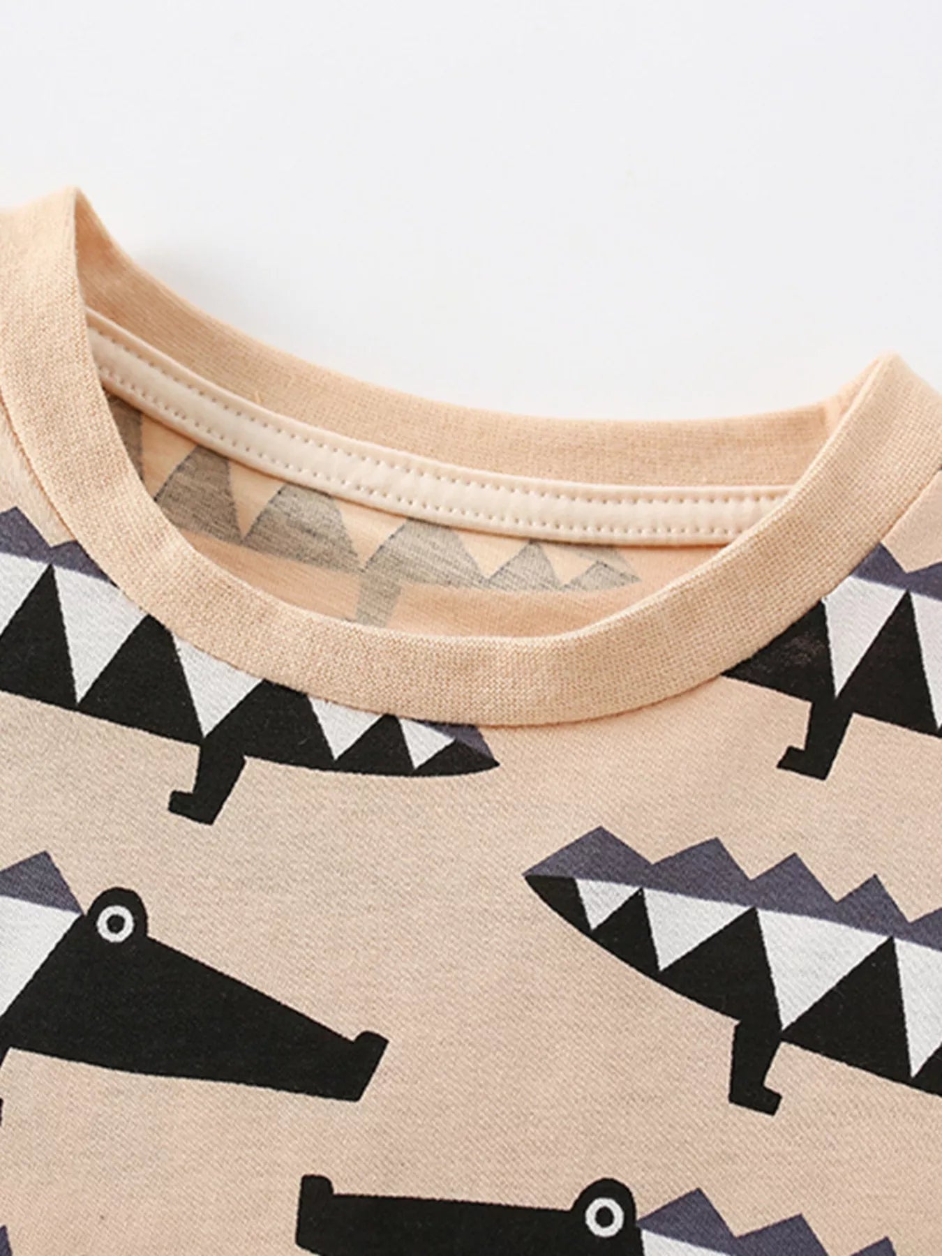 Children's Crocodile Print Short Sleeve Tee and Shorts Set