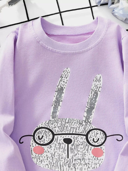Children's Cartoon Rabbit Long Sleeve T-Shirt