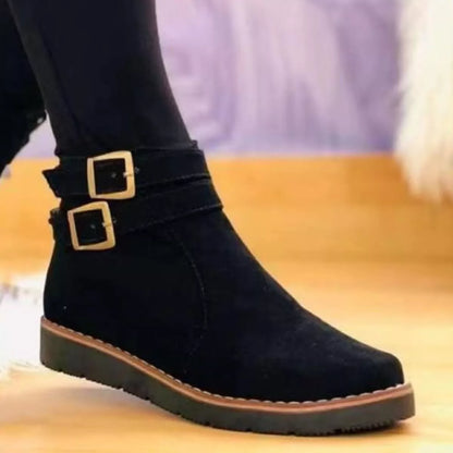 Buckle Accent Ankle Boots