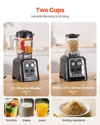68 Oz 1400W Blender For Smoothies Food Processing Blender For Kitchen
