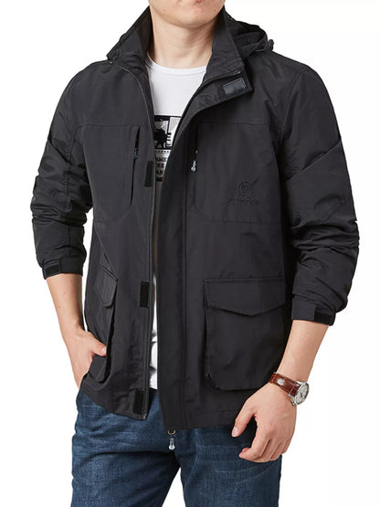 Men's Plus Size Lightweight Hooded Jacket