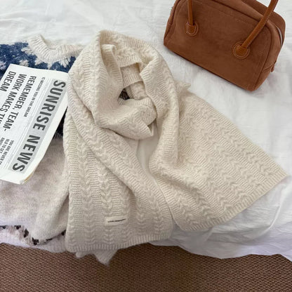 Texture Knit Winter Scarf