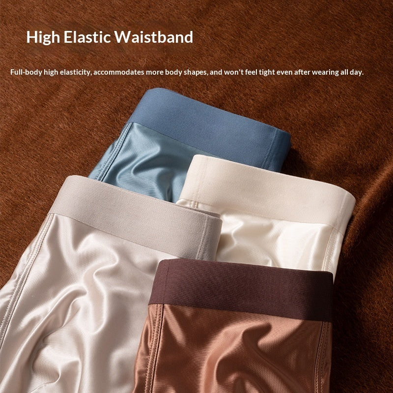 Light Luxury Satin Ice Silk High-End  Silk Antibacterial Mens Underwear