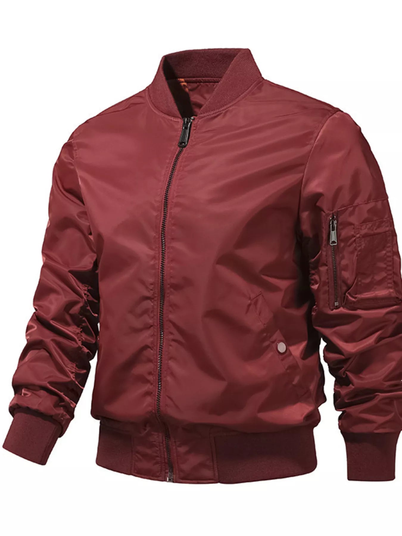 Men's Full Size Zip Up Long Sleeve Jacket Plus Size