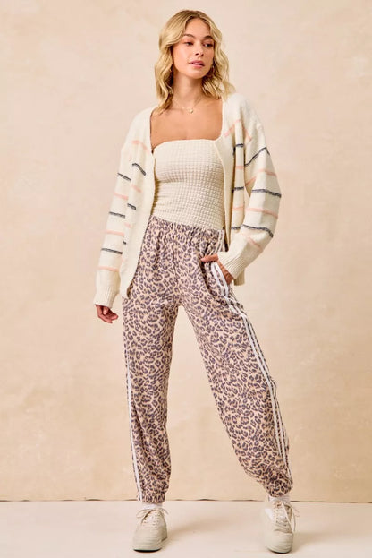 BiBi Side Lines Leopard Track Pants