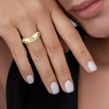 925 Sterling Silver Moissanite Ring