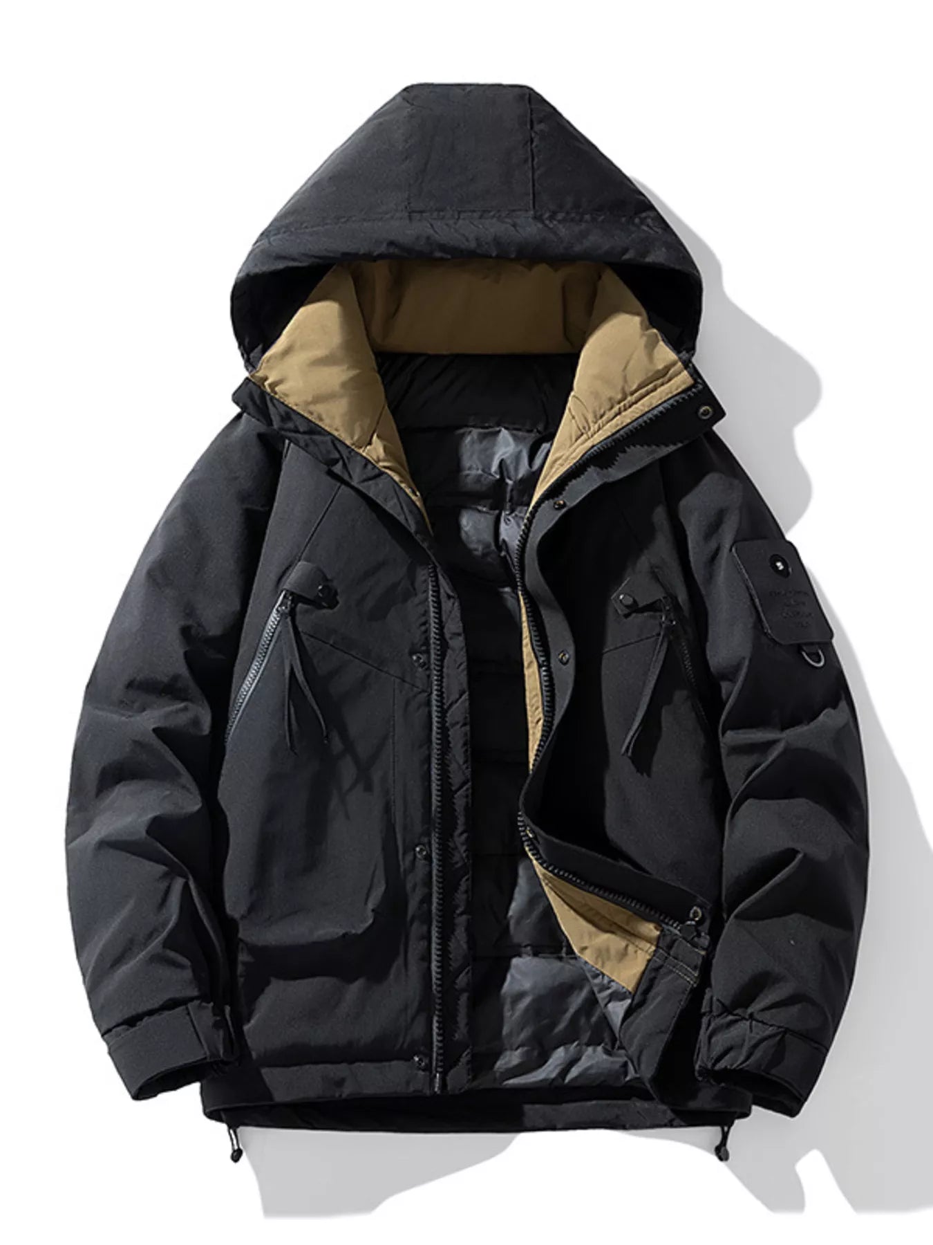 Men's Plus Size Hooded Winter Padded Jacket
