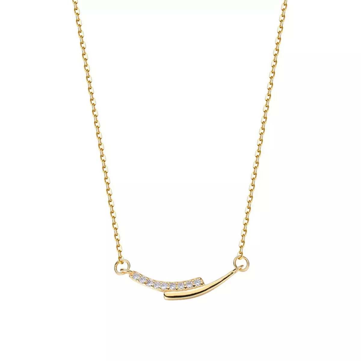 925 Sterling Silver Rhinestone Necklace