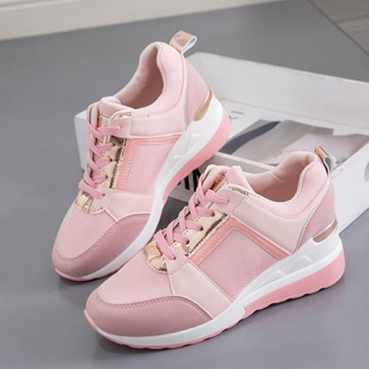Lace Up Wedge Sneakers