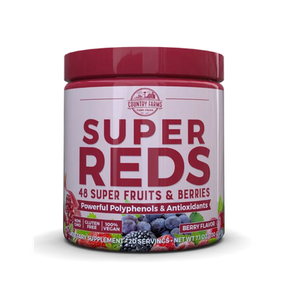 Country Farms Super Reds Powder Mix Berry - 7.1 Oz