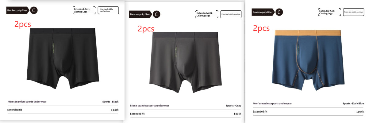 Mens Bamboo Pulp Fiber Extended-length Athletic Underwear